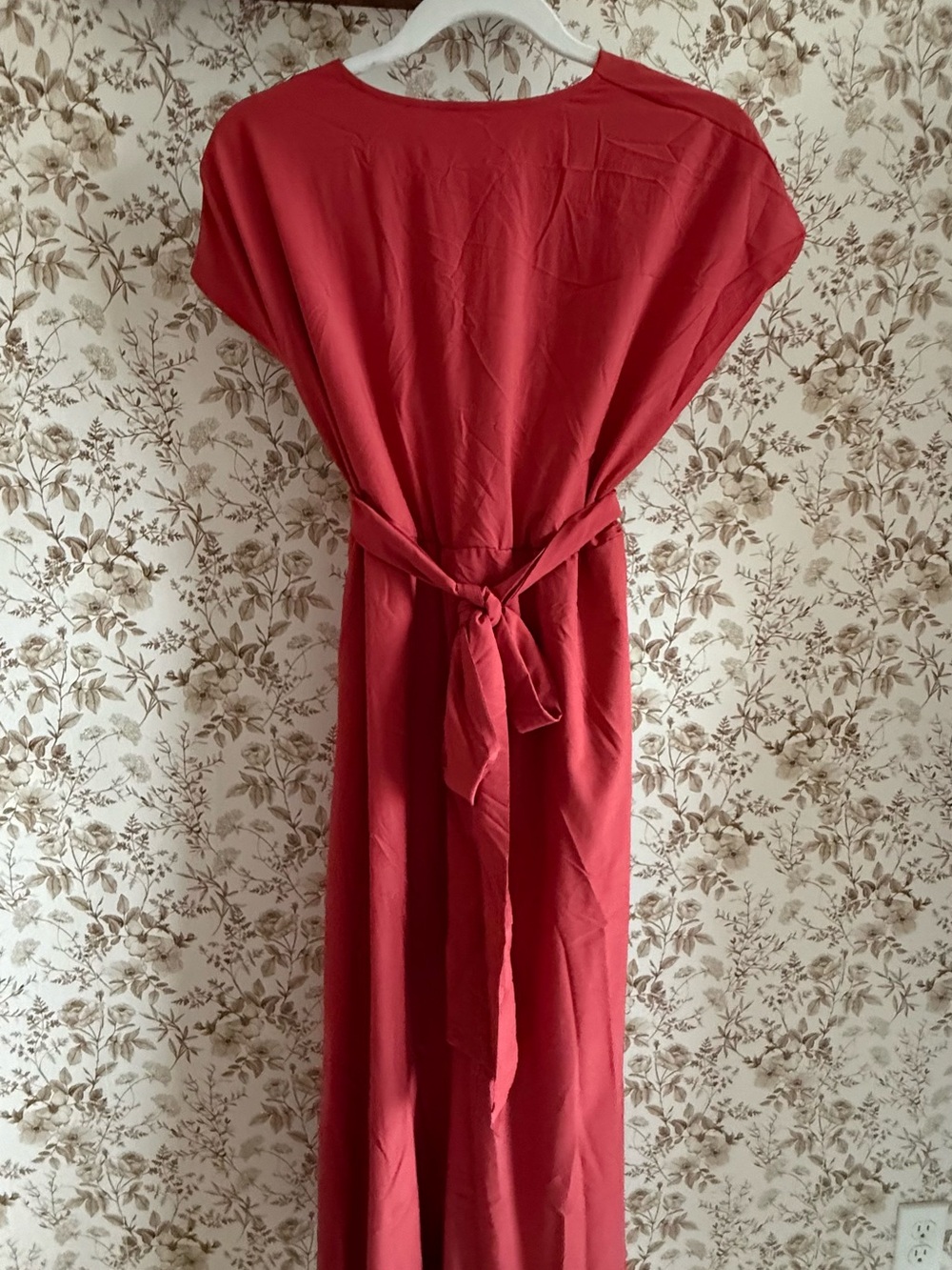 HALARA Rust-Red Midi Wrap Dress - Picture 2 of 5